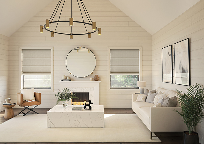 Delicate Chevron, Hessian - Roman Blind - Image 8